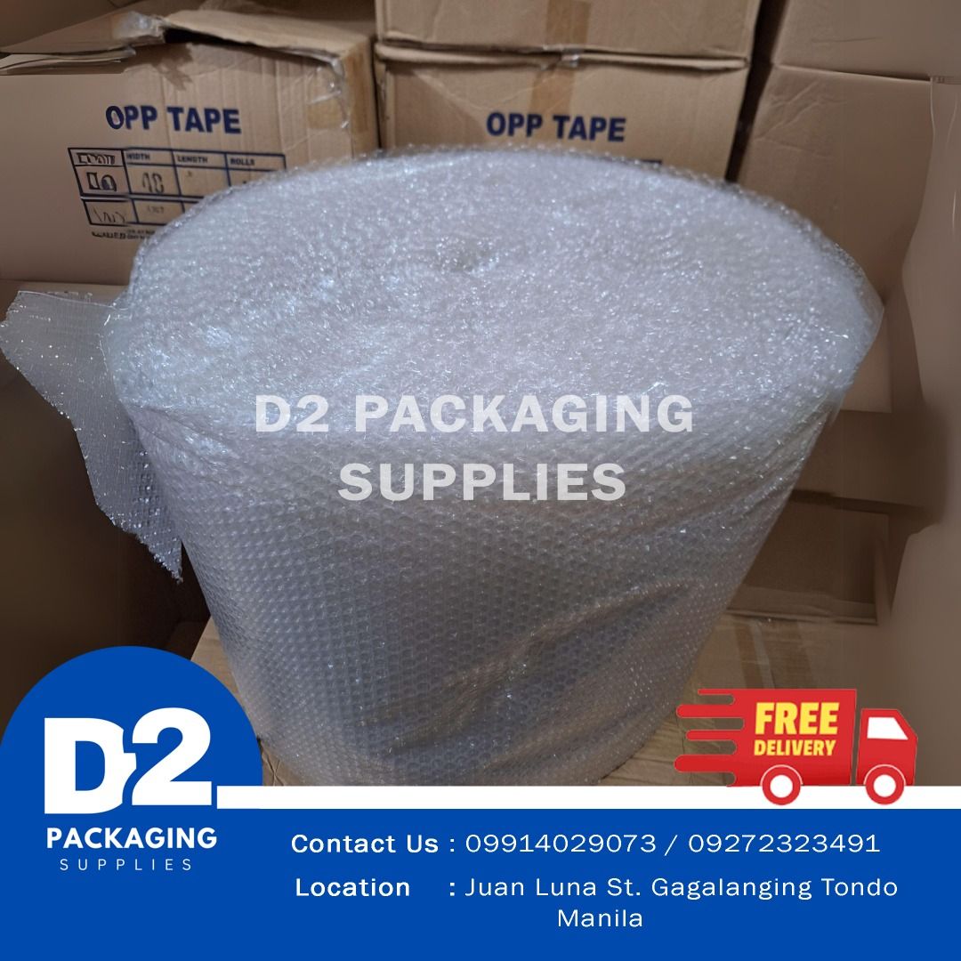 [WHOLESALE] BUBBLE WRAP (Category: Craft Supplies & Tools) located in Caloocan City. Submitted by x311ntt0s12e21 (Listing ID 1319552905, Image 1). Description: BUBBLE WRAP Size : CLEAR 20"x100 (HALF) BLACK 20"x100 (HALF) CLEAR 40"x100 (WHOLE) BLACK 40"x100 (WHOLE) 🎉 More discount for 5 rolls and up 🎉 We also sell retail (by piece) ⏰ Don't Wait! Order Now and Save Big! 🛒.