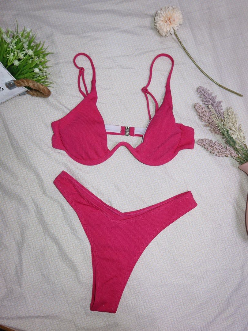 Zaful Hot Pink Bikini Two Piece