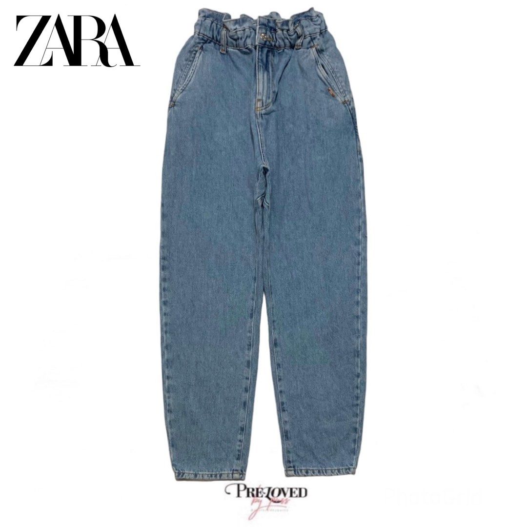 Zara baggy paperbag jeans, Fesyen Wanita, Pakaian Wanita, Bawahan