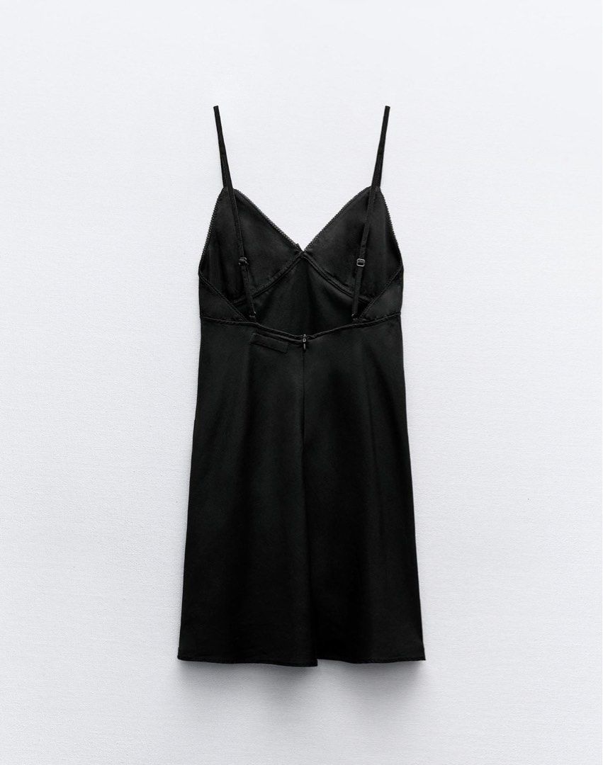 Zara black short bow dress with lace trim, Women's Fashion, Dresses & Sets, Dresses on Carousell Zara black short bow dress with lace trim, Women's Fashion, Dresses & Sets, Dresses on Carousell