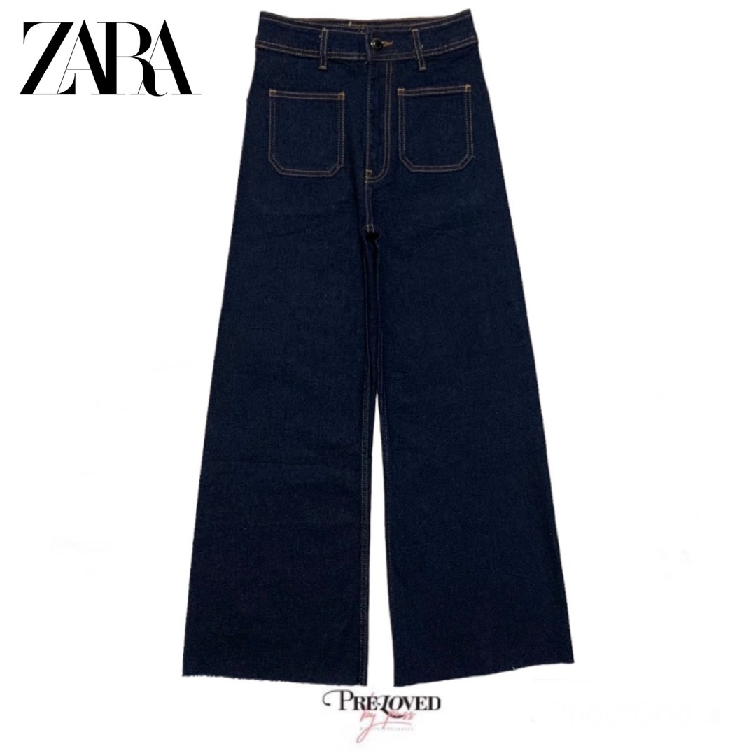 Zara marine straight jeans, Fesyen Wanita, Pakaian Wanita