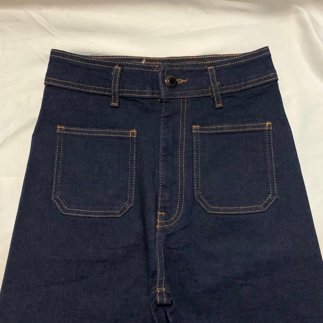 Zara marine straight jeans, Fesyen Wanita, Pakaian Wanita, Bawahan