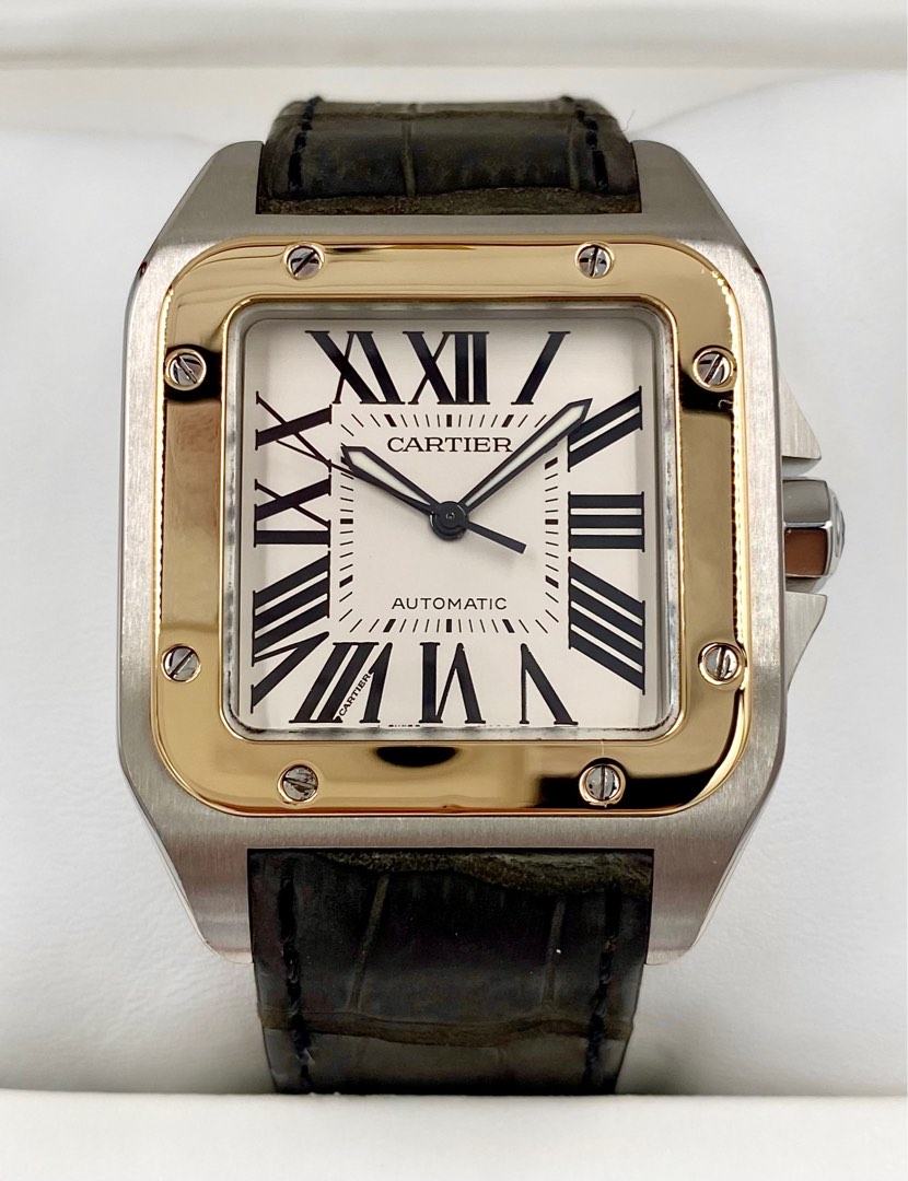 2005 Cartier Santos 100 18k Yellow Gold Large Size Ref. W20077X7 Luxury Watches on Carousell