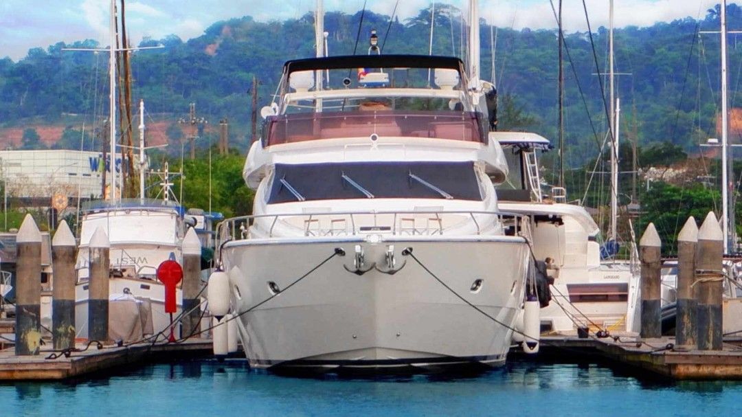 2008 Ferretti 731 (Category: Boats and Aircrafts) located in Quezon City. Submitted by p1motors (Listing ID 1319775489, Image 1). Description: 2008 Ferretti 731 Price 1.750m USD Dollar Call 09955482021 Dimensions: • Length: 22.68m • Beam: 5.95m • Draft: 1.83m Equipment: • Anti Rolling Gyro Mitsubishi (2) MSM-2000 and MSM-4000 • Bow thruster (20HP) • Bimini top (electrohydraulic) • Third control station in cockpit Salon: • 2 sofas and 2 armchairs 