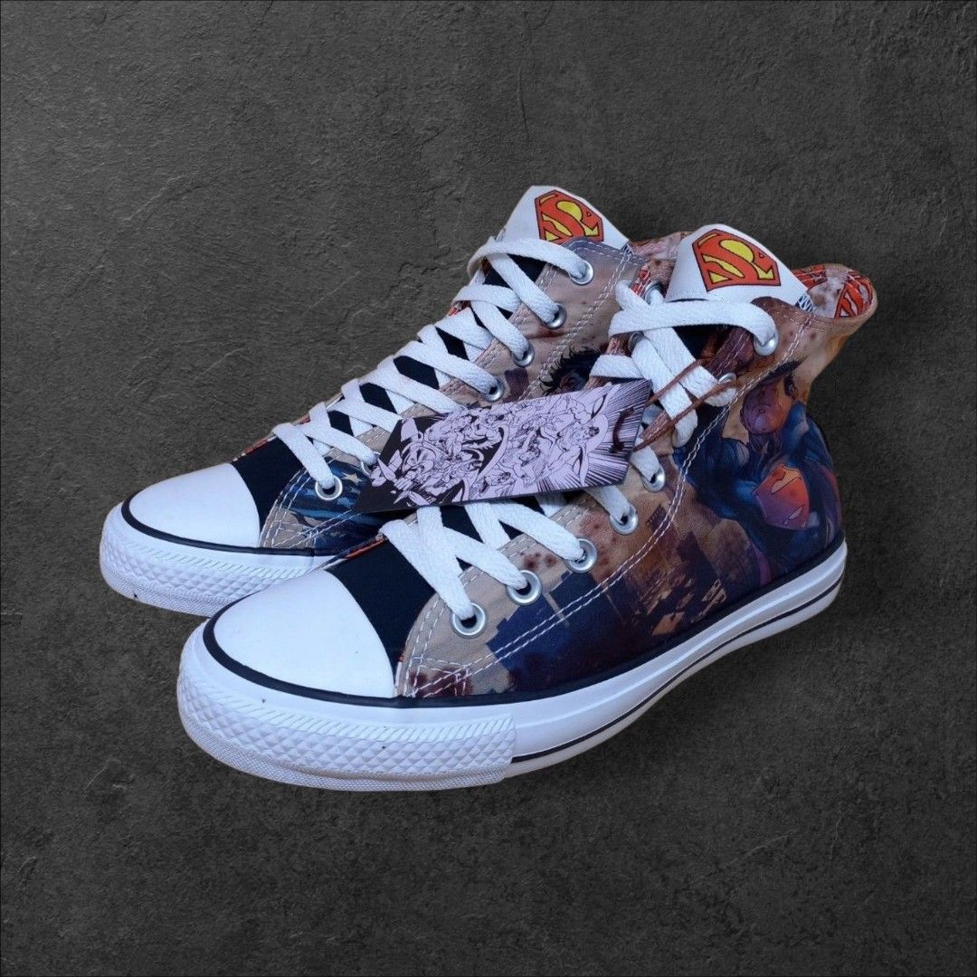 41.5 NEW CONVERSE CT HI X DC SUPERMAN A6 140 SEPATU SHOES SECOND THRIFT BEKAS PRELOVED USED MOW4uLITYJ Fesyen Pria Sepatu Sneakers di Carousell
