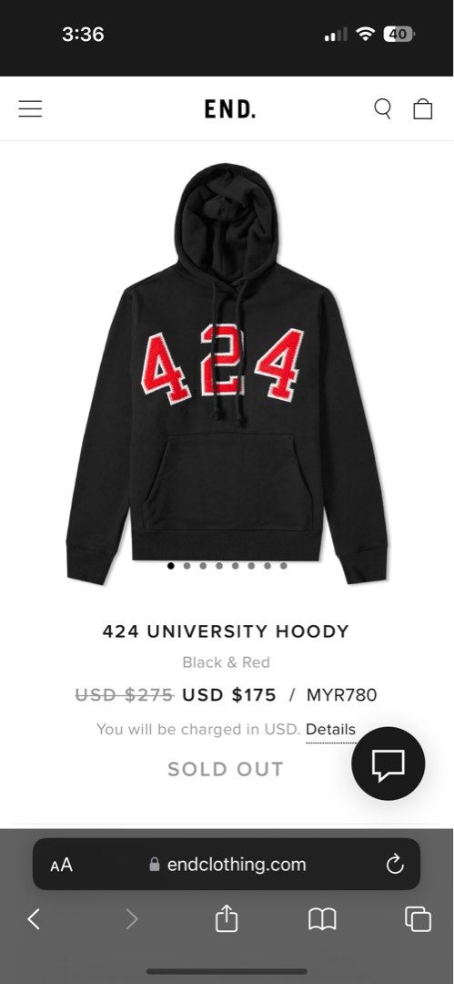 424 UNIVERSITY HOODIE