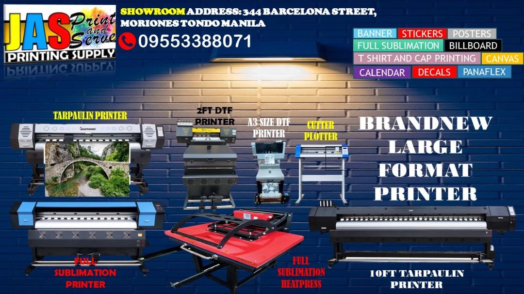6FT SUBLIMATION PRINTER MACHINE FOR FULL SUBLIMATION JERSEY AND MORE... (Category: Printers, Scanners & Copiers) located in Manila. Submitted by melvinflor41363 (Listing ID 1319742302, Image 1). Description: LARGE FORMAT PRINTER MACHINE TARPAULIN PRINTER SUBLIMATION PRINTER 6ft single/dual head 4ft single head 10ft dual head FREE Training & Installation After-Sales Support Maintenance & Repair Services Availability of Consumables & Spare Parts Wa