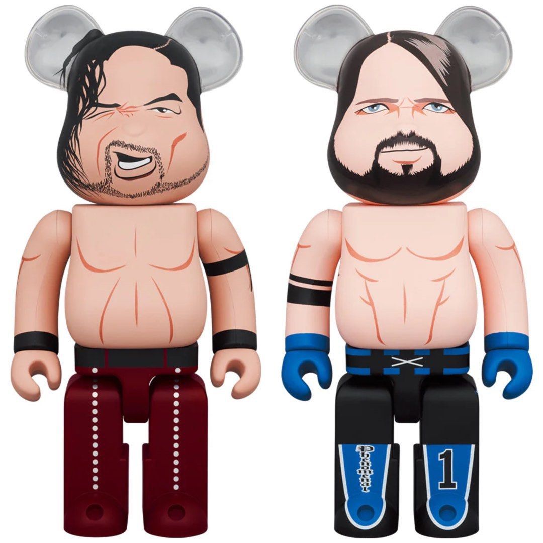 全新現貨一對兩隻400% Shinsuke Nakamura & AJ Style Be@rbrick, 興趣 