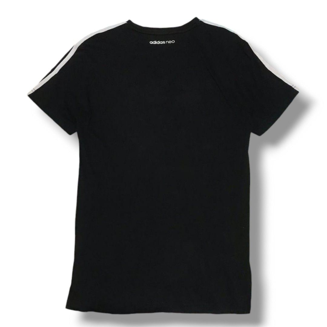 ADIDAS NEO THREE STRIPES Cotton Black Tshirt Men s Fashion Tops Sets Tshirts Polo Shirts on Carousell