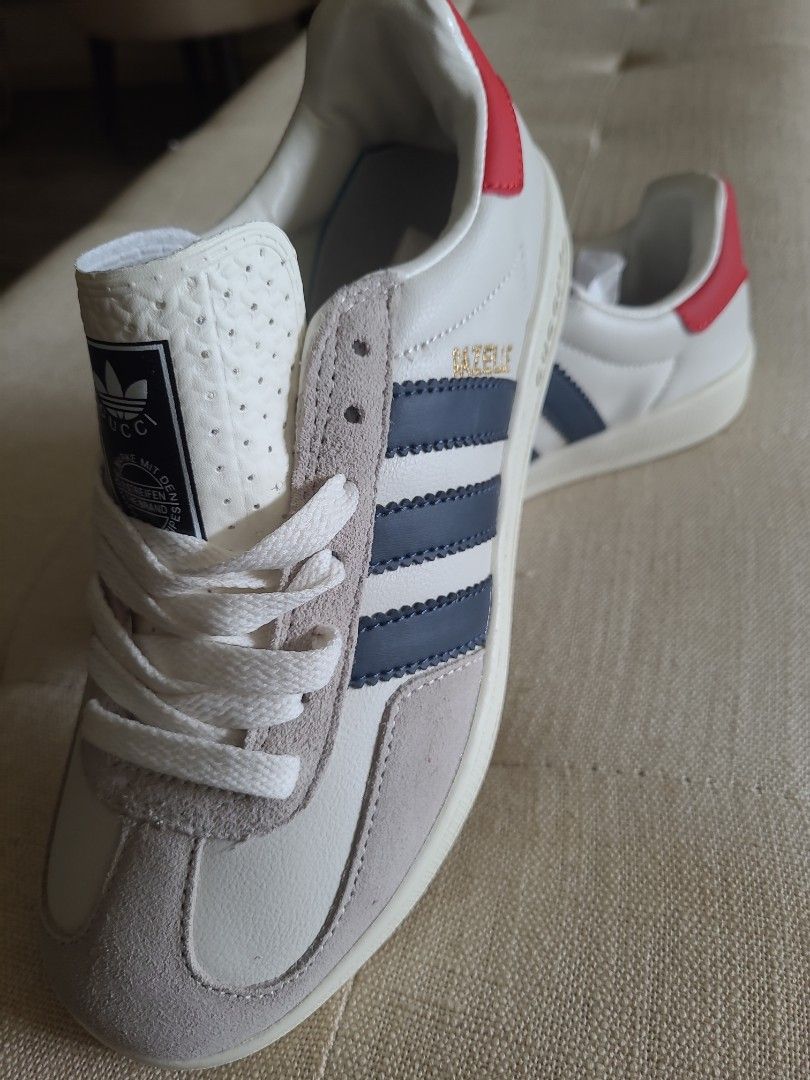 adidas gazelle silver green womens Adidas x Gucci Gazelle GG Monogram Low Top Sneakers Brown Size 7 HQ885 –  Celebrity Owned main image 1