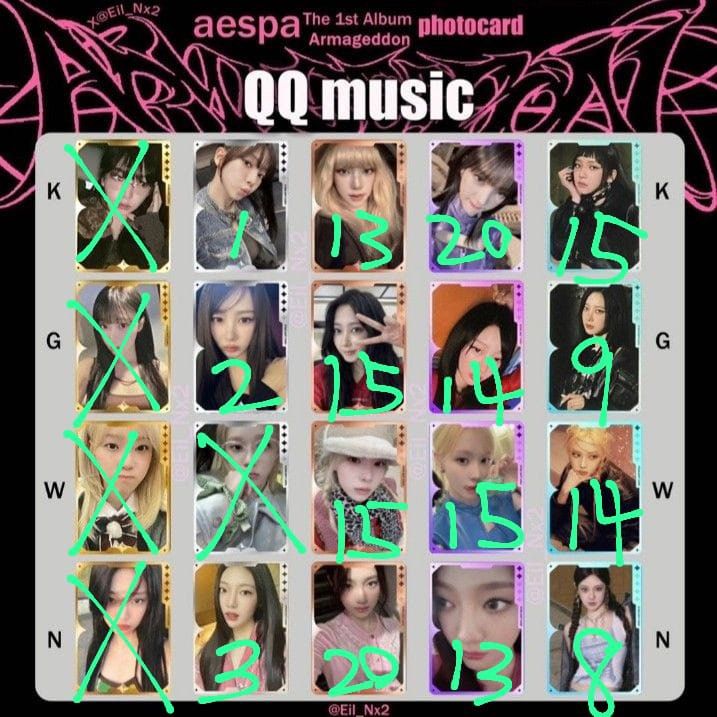 aespa Armageddon QQmusic星5限定トレ力 aespaウィンター Armageddon QQmusic星5限定トレ力