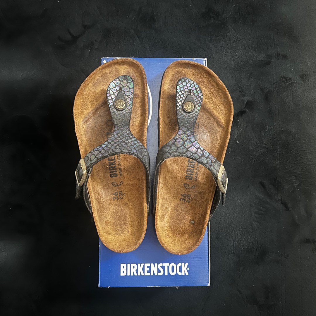 birkenstock gizeh black snake