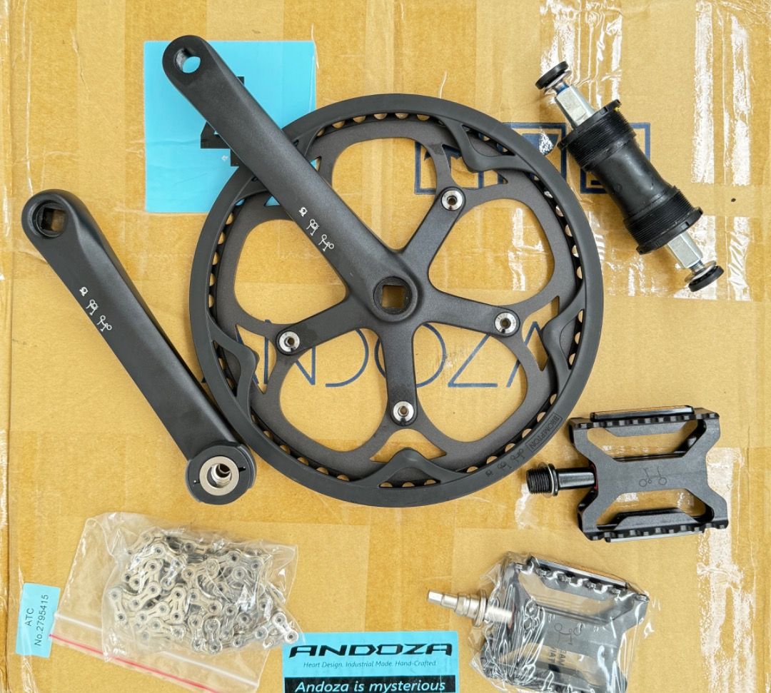Brand new P line 54T crankset and quick release pedal