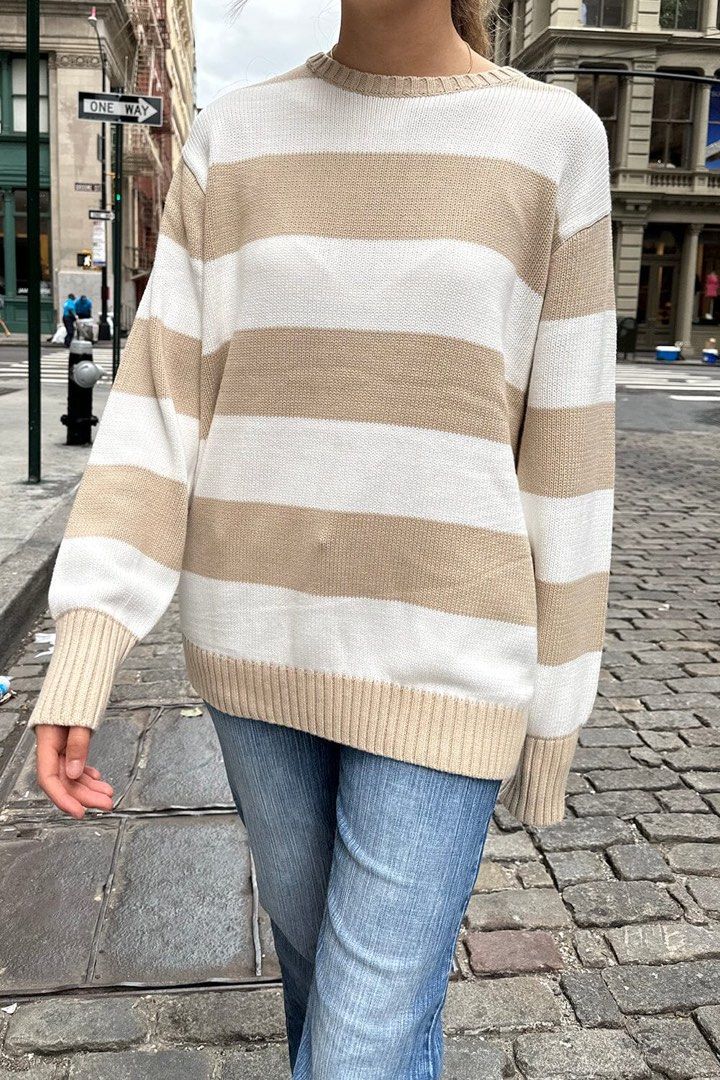 Brandy Melville Cream Brianna Sweater Women s Fashion Tops Longsleeves on Carousell