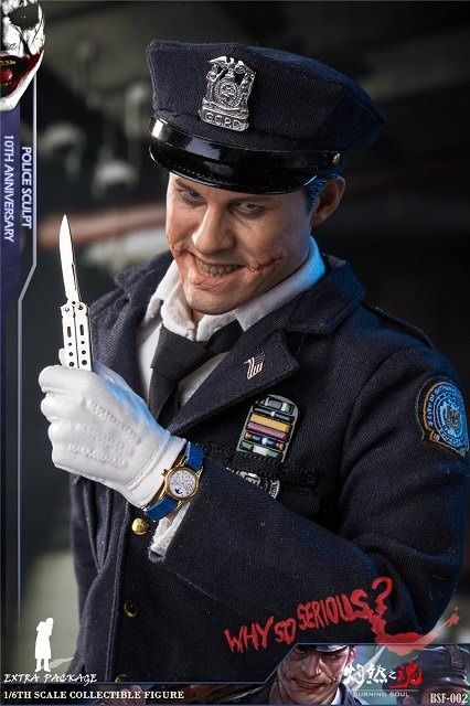 BSF-002 灼熱之魂BURNING SOUL 1/6 Police Joker 警察小丑三頭雕