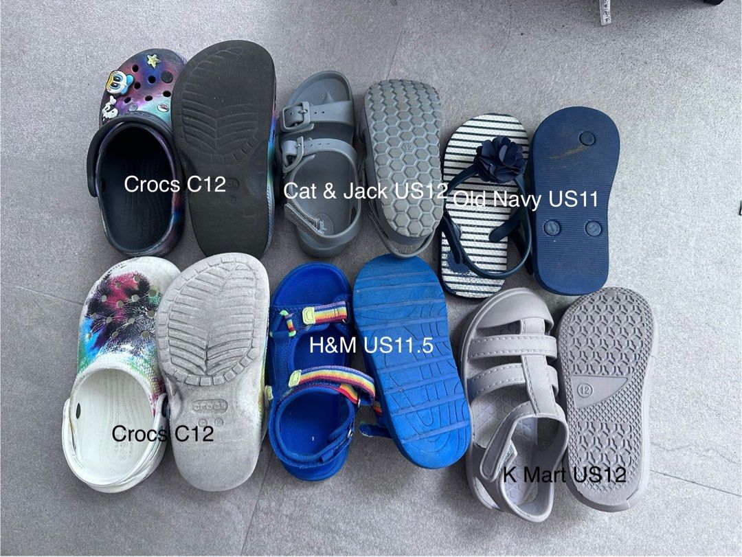 Bundle US12 C12 Crocs H M shoes