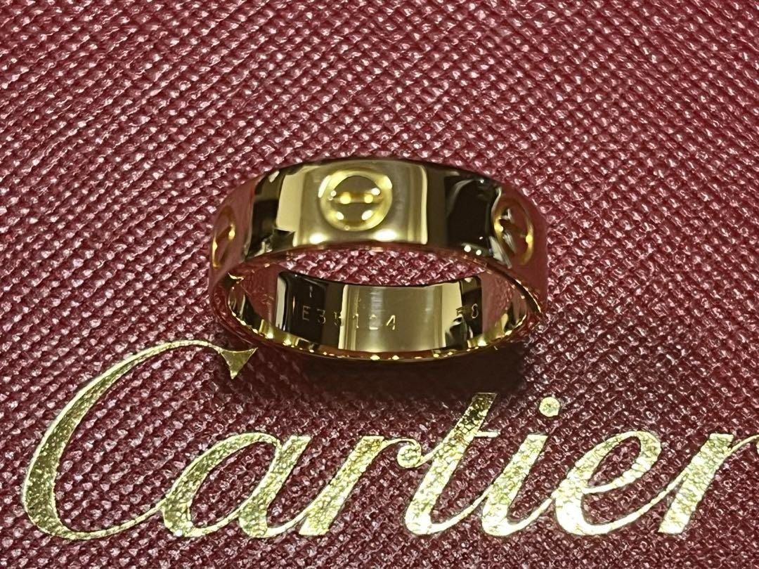 Cartier 750 YG LOVE Ring Size 58 Women s Fashion Jewelry Organizers Rings on Carousell
