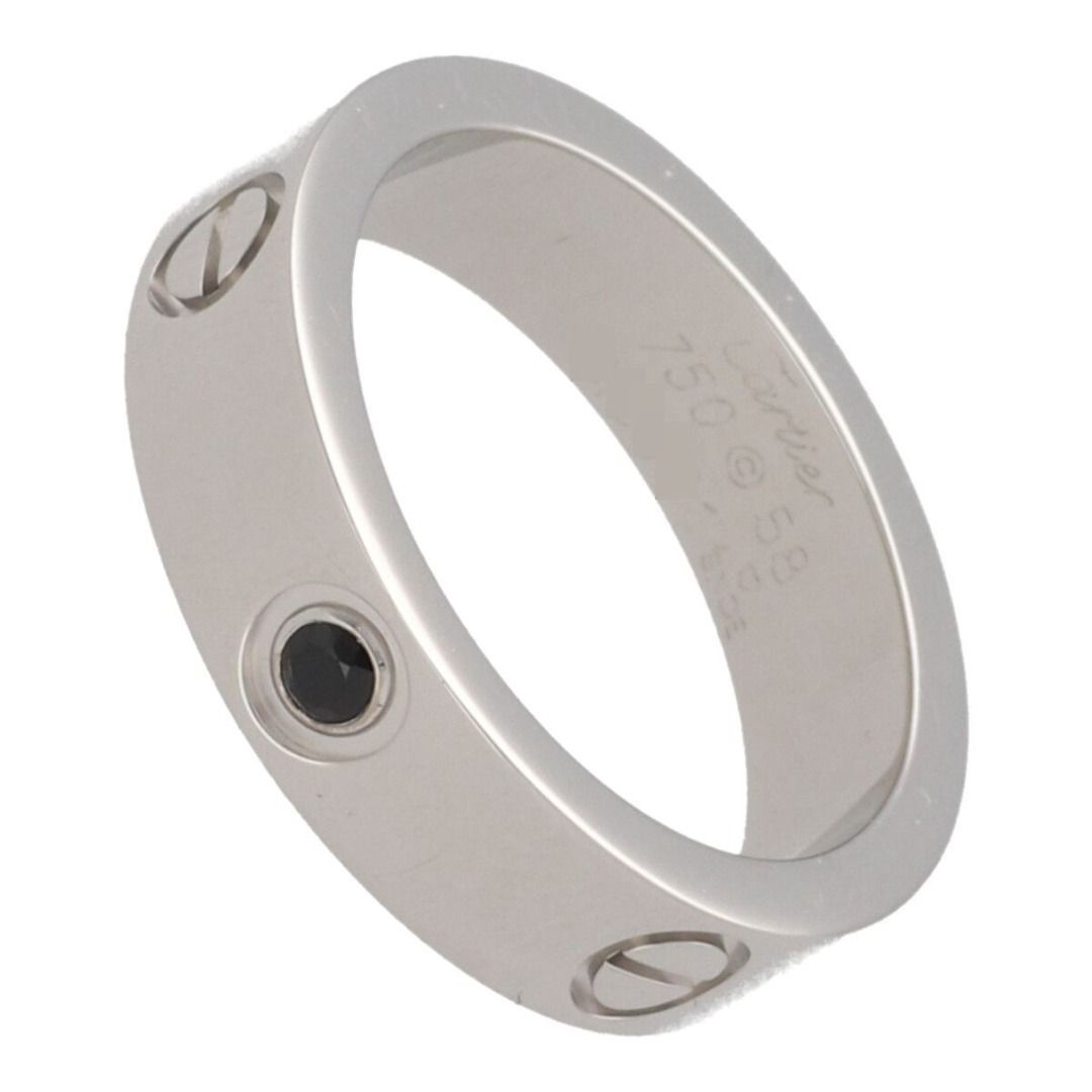 Cartier Ring B4077100 Love Ring WG Black Sapphire 58 Size 18 Women s Fashion Jewelry Organizers Rings on Carousell