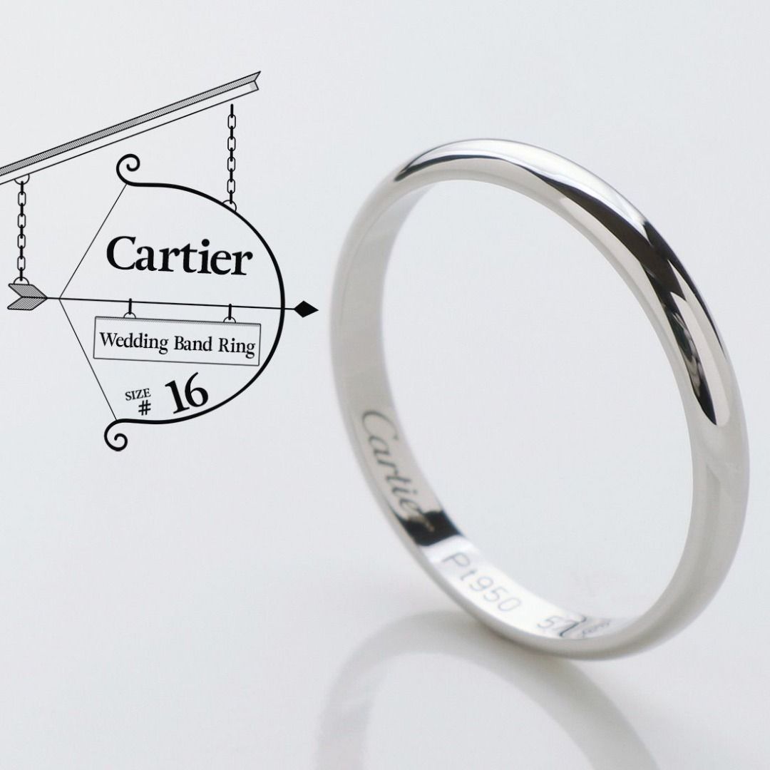 Cartier platinum band rings deals