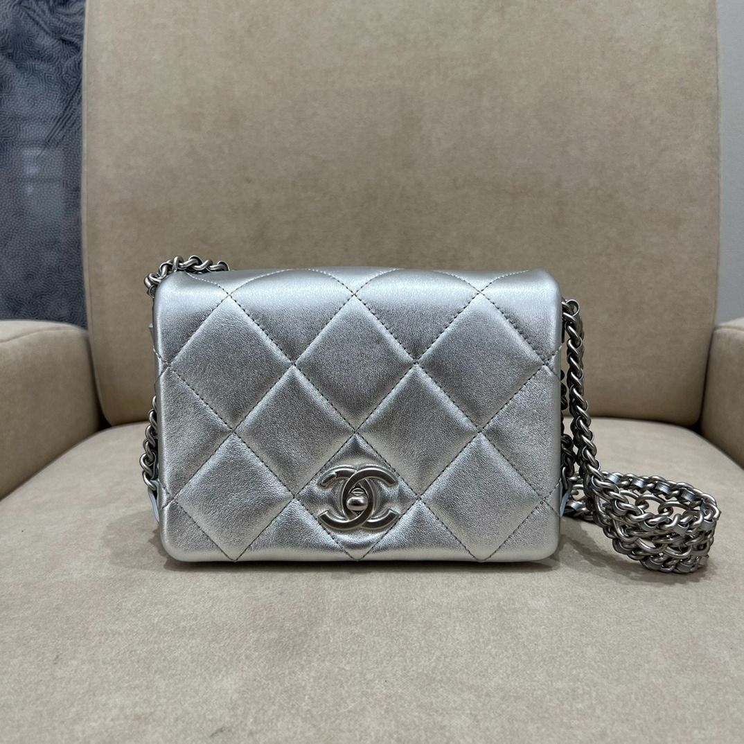 Metallic chanel bag discount