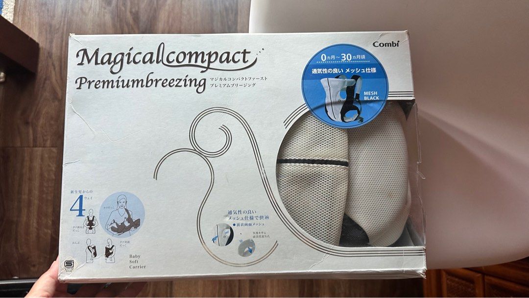 Combi Compact 4-way Baby Carrier (Category: Carriers & Slings) located in Mandaluyong City. Submitted by TheWeekendProject (Listing ID 1319788024, Image 1). Description: Ninna Nanna Conbi Japan brand Breathable Mesh Carrier Magical Compact Premiumbreezing From newborn to 30months Needs cleaning.