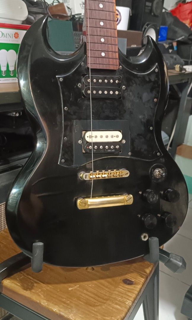 Epiphone g310 sg electric guitar (Category: Musical Instruments) located in Paranaque City. Submitted by yourhonorvoy (Listing ID 1319726357, Image 2). Description: 🎇🎇🎇 Epiphone g-310 e/guitar 8.5k only with soft case made in korea with dents and scratches 😍😍😍 👍walang fretwires(fretless)kayo na mag pa refrets.. 💪gumagana ang 2 pick ups at electronics 💪As is where is💪 👍Payment thru cash, bank transfer or gcash 🚚We do shipping👍via lala