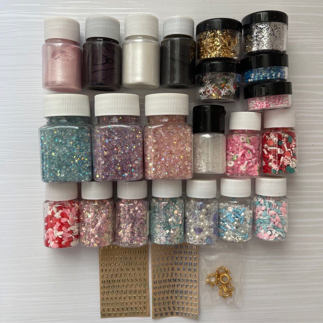 Epoxy Resin Materials Glitter Colour pigments Charms Foils Hobbies Toys Stationery Craft Craft Supplies Tools on Carousell