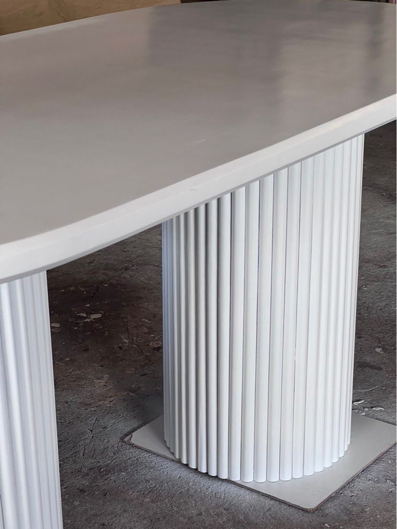 Fluted table (Category: Tables & Sets) located in Dasmarinas. Submitted by shoptinyframe (Listing ID 1319753497, Image 2). Description: Made to order 1-2weeks leadtime.