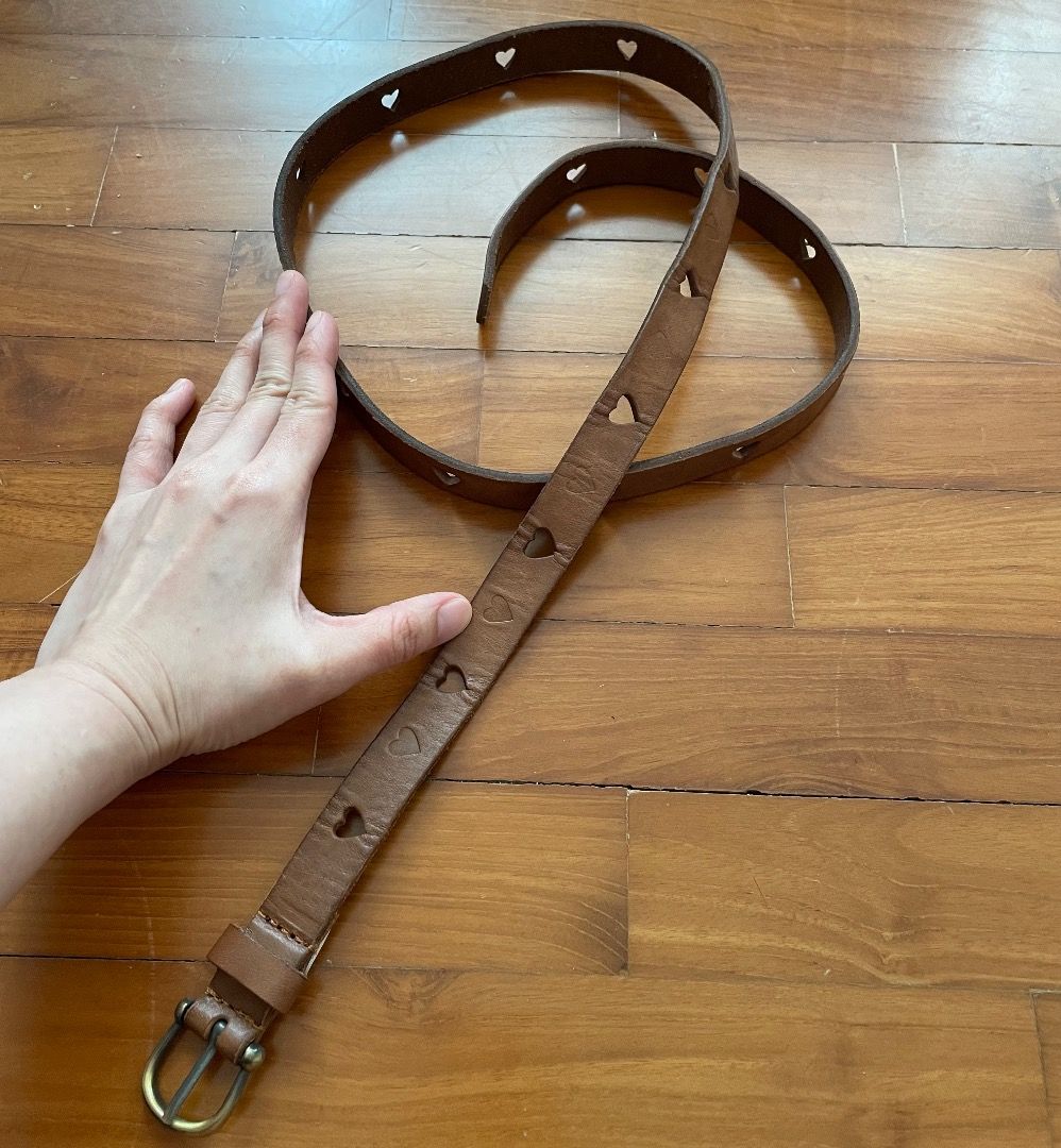 Forever New Genuine Leather Heart Pattern Belt