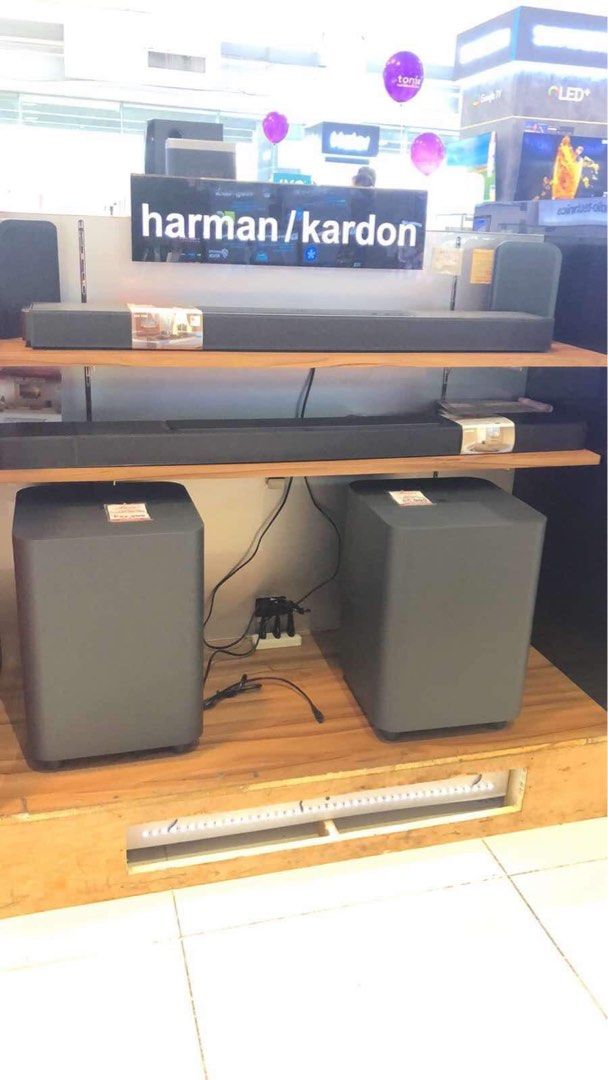 JBL SOUNDBAR AND PARTYBOX (Category: Soundbars, Speakers & Amplifiers) located in Quezon City. Submitted by annys.online (Listing ID 1319778791, Image 1). Description: Jbl soundbar and party box BAR5.0 MULTIBEAM SRP 26,999 Cash 23,200 BAR 5.1 CHANNEL 4K SRP 42,999 Cash 36,700 BAR2.1 DEEP BASS SRP 19,999 Cash 17,300 Bar 800 Pro Cash 30,200 Bar 1300 Cash 54,500 BOOMBOX3 SRP 29,999 Cash 25,600 BOOMBOX 2 SRP 23,999 Cash 18,500 Party box encore essent