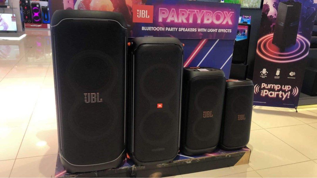 JBL SOUNDBAR AND PARTYBOX (Category: Soundbars, Speakers & Amplifiers) located in Quezon City. Submitted by annys.online (Listing ID 1319778791, Image 2). Description: Jbl soundbar and party box BAR5.0 MULTIBEAM SRP 26,999 Cash 23,200 BAR 5.1 CHANNEL 4K SRP 42,999 Cash 36,700 BAR2.1 DEEP BASS SRP 19,999 Cash 17,300 Bar 800 Pro Cash 30,200 Bar 1300 Cash 54,500 BOOMBOX3 SRP 29,999 Cash 25,600 BOOMBOX 2 SRP 23,999 Cash 18,500 Party box encore essent