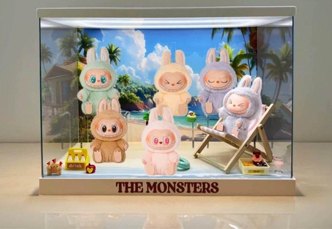 Labubu Have a Seat Display Box Beach for POPmart Labubu Have a