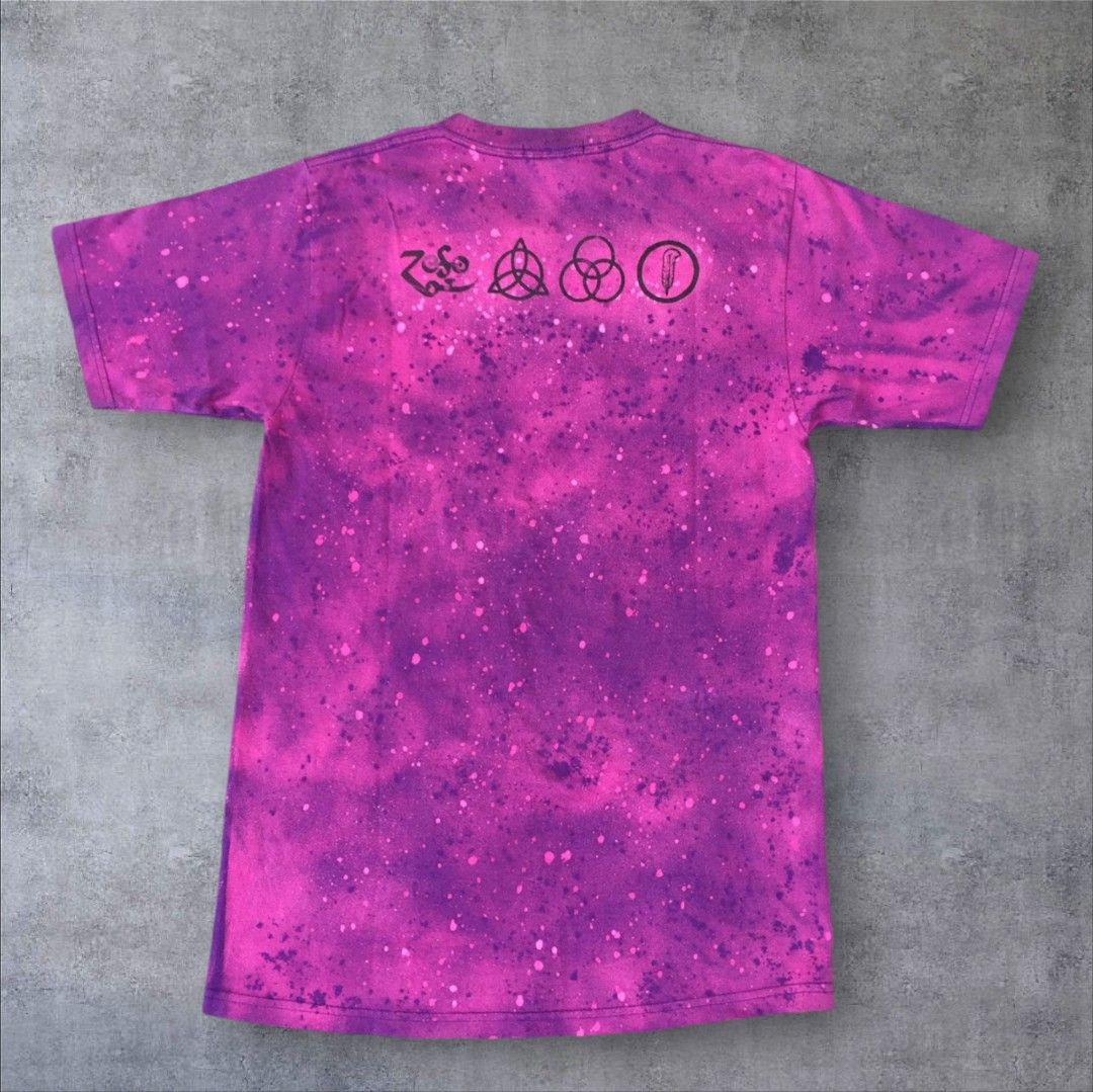 Tie Dye Pink Led Zeppelin Shirt LED ZEPPELIN MENS OVER EUROPE 1980