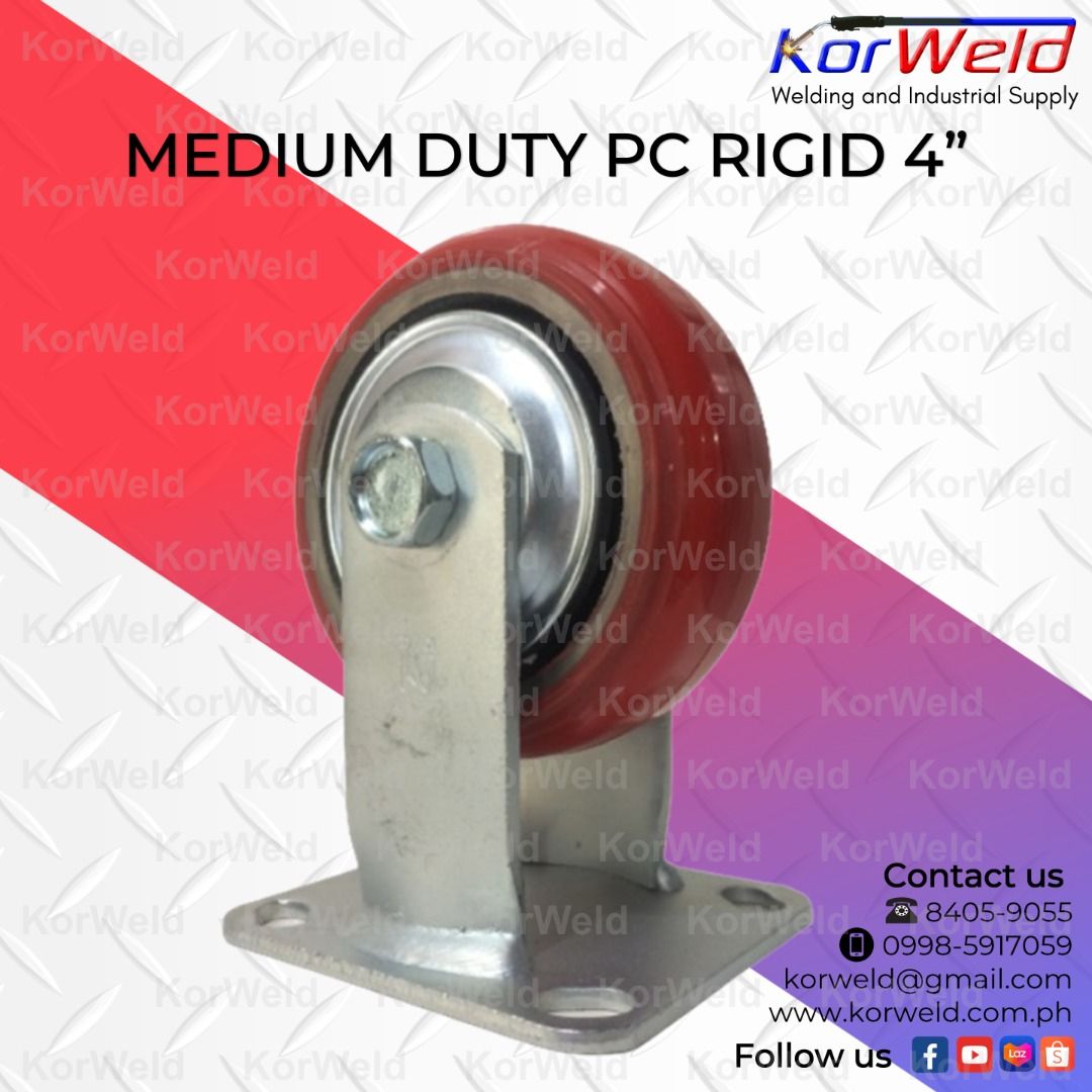 Medium Duty PC Caster Wheel - Rigid/Fixed, Commercial & Industrial ...