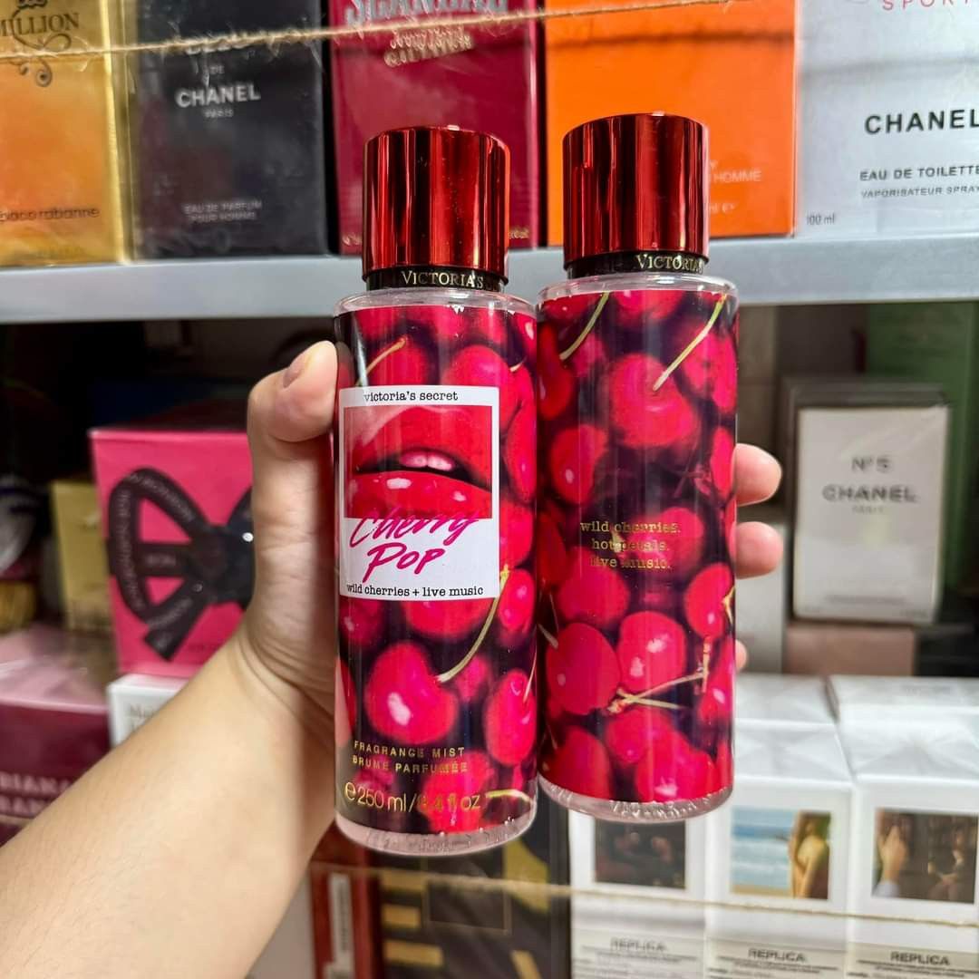 MERDEKA SALE VICTORIA S SECRET BODY MIST CHERRY POP Beauty Personal Care Fragrance Deodorants on Carousell