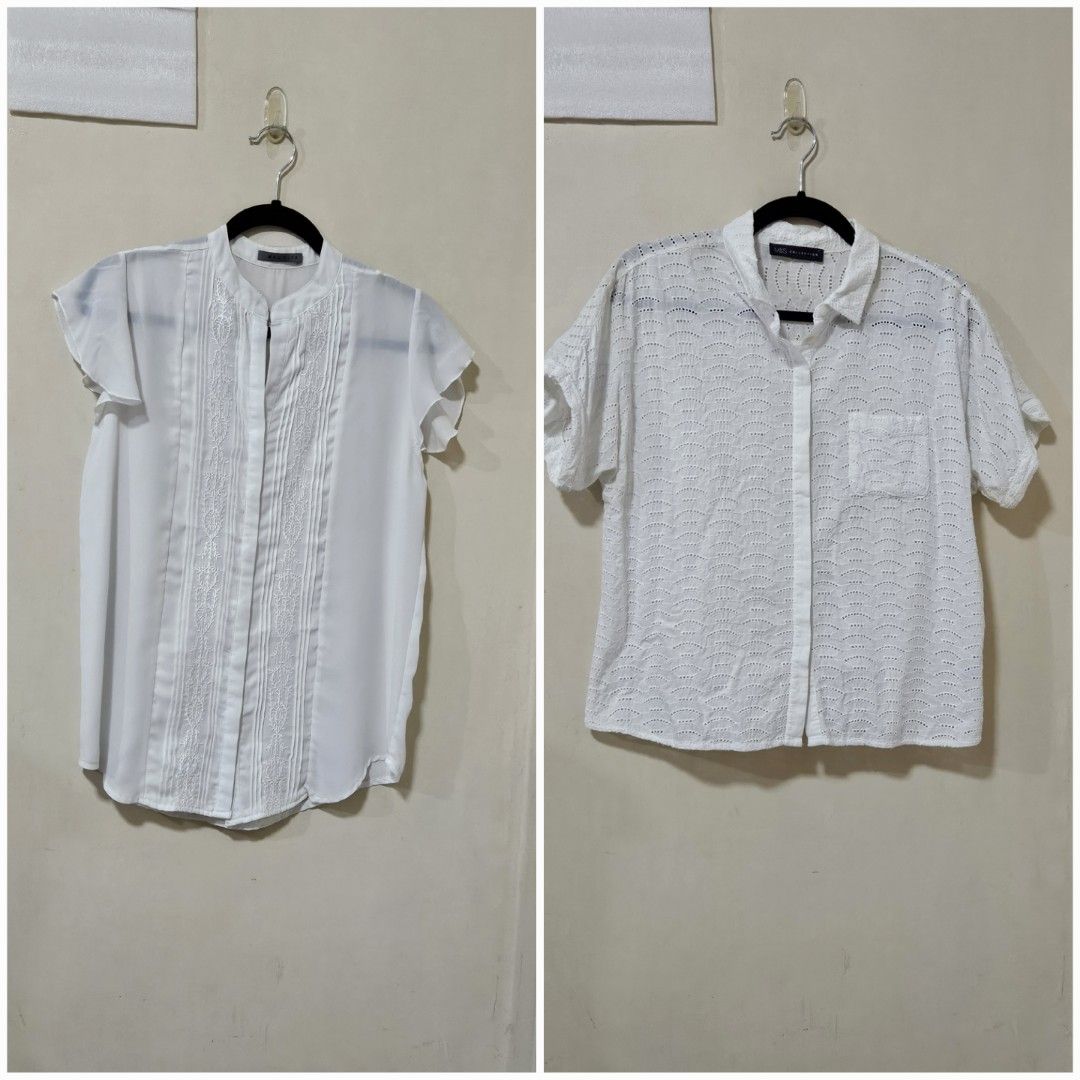 M&S and MALDITA blouse set (preloved) LARGE (Category: Blouses) located in Pasig City. Submitted by declutteringcart (Listing ID 1319790367, Image 1). Description: M&S and MALDITA blouse set (preloved) LARGE PRICE: PHP480 for both **last price posted (no more haggling please if getting 1 item only) **discount only when getting 2 or more items from the listing BRAND: Marks & Spencer & Maldita SIZE: M and L.
