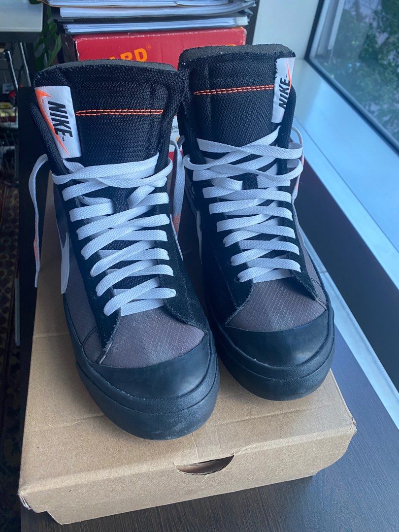 Nike Blazer Mid Off White Grim Reaper (10.5) (Category: Sneakers) located in Makati City. Submitted by mcbmcbmcbmcb (Listing ID 1319773511, Image 2). Description: No box - 100% authentic - RFS: size too small for me (I am a 12) - BGC area - all sales final no returns .