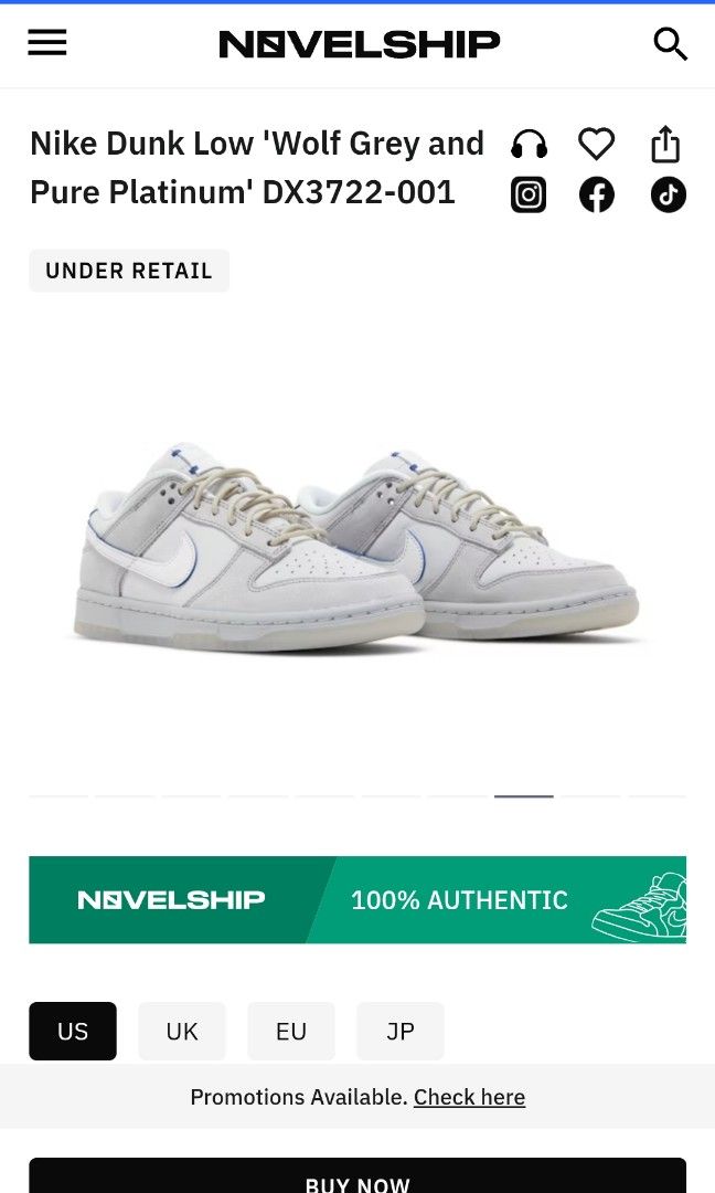 Nike Dunk Low Wolf Grey, Men's Fashion, Footwear, Sneakers on