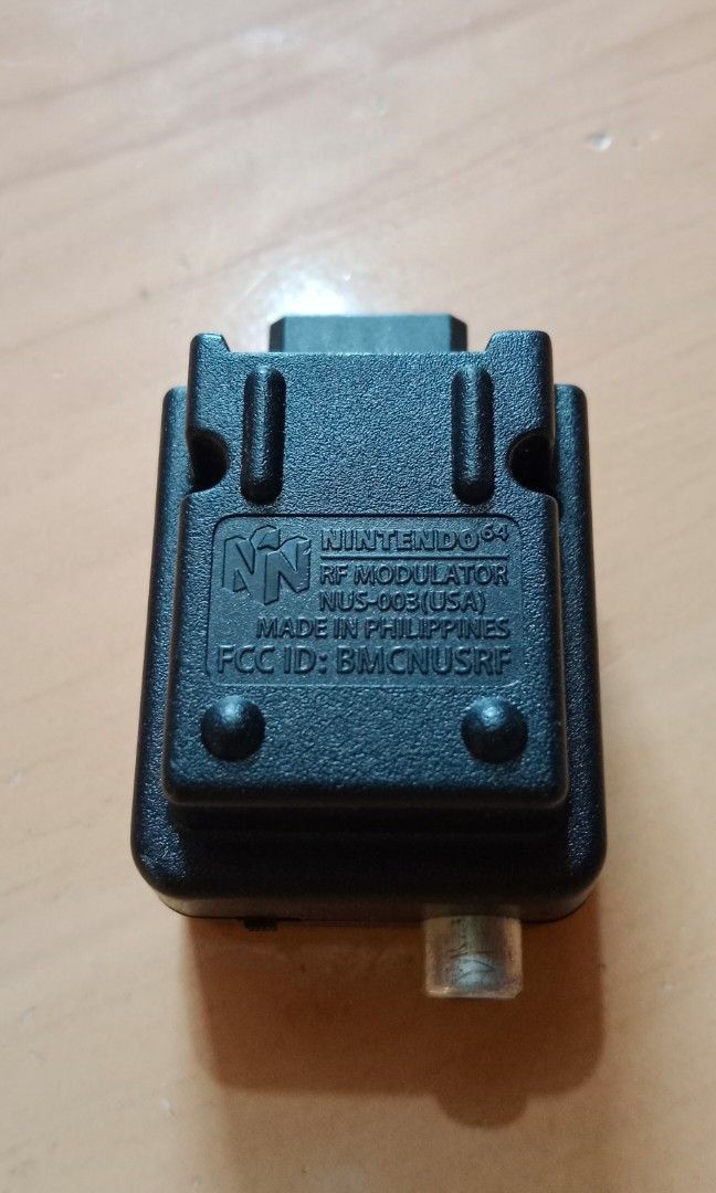 Nintendo 64 RF Modulator for sale (Category: Nintendo) located in Bulacan. Submitted by Shoppe.Ups (Listing ID 1319864768, Image 2). Description: what you see is what you get meetups: guiguinto plaridel bulacan - sh0pee checkout *(Payment First) - LBC COP/COD *(payment first for shipping fee only) -toktok / lalamove *mop: via gcash pm for interested.
