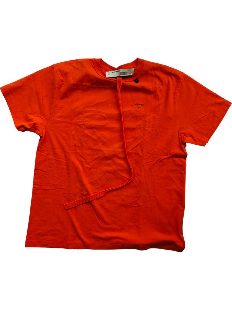 Orange off white tee outlet