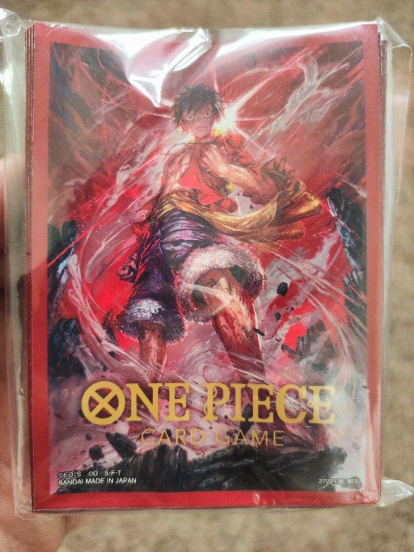 One Piece Card Game Limited Card Sleeves Monkey D. Luffy, Hobbies & Toys,  Toys & Games on Carousell