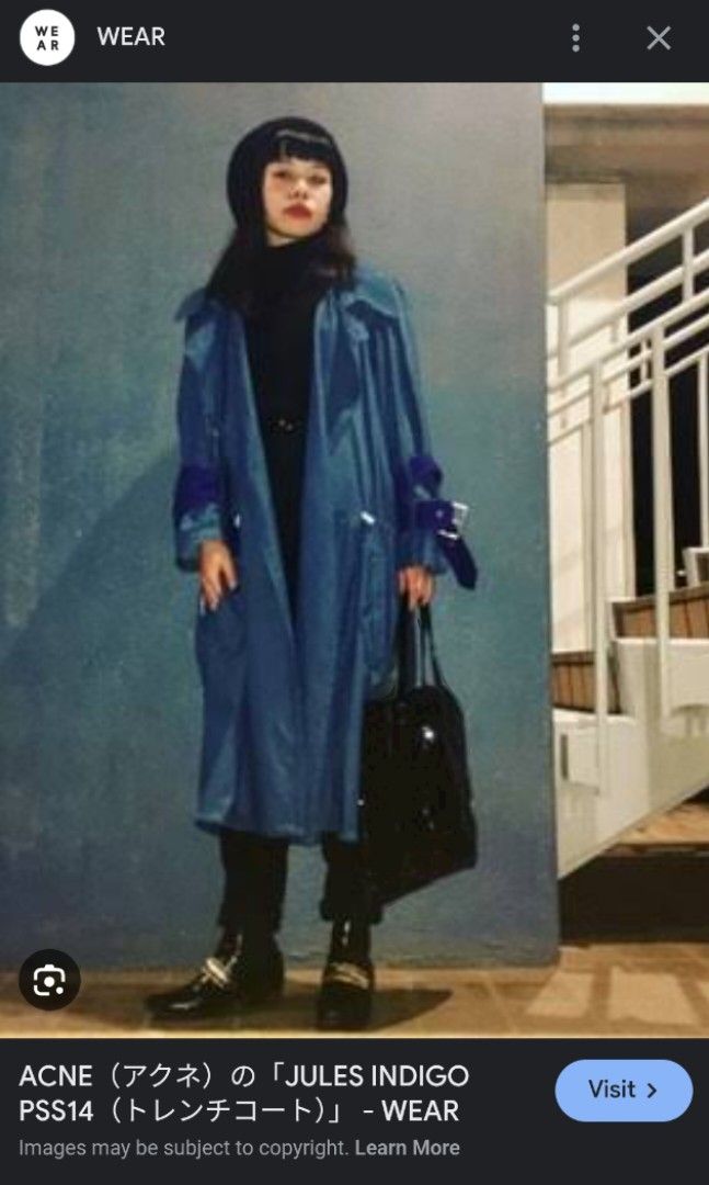 ACNE STUDIOS JULES INDIGO PSS14 LONG DENIM COAT 🇮🇹, Luxury, Apparel on  Carousell