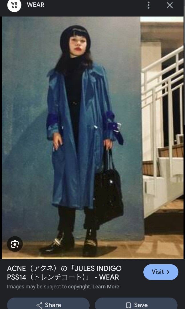 ACNE STUDIOS LILLA NYGATAN 23 JULES INDIGO PSS14 LONG DENIM COAT, Luxury,  Apparel on Carousell