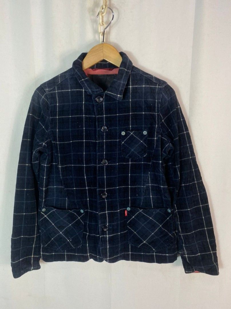 Red loop Levi's button up cudroy jacket, Men's Fashion, Coats, Jackets ...