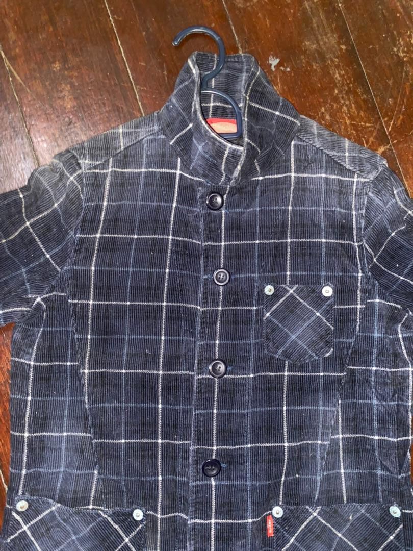 Red loop Levi's button up cudroy jacket, Men's Fashion, Coats, Jackets ...