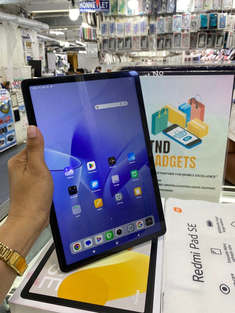 Redmi Pad SE 256gb (Category: Android) located in Pasig City. Submitted by melissaomb01623 (Listing ID 1319743697, Image 3). Description: Redmi Pad SE 8gb Ram 256gb Rom good as new complete with box 💯smooth no issue check all u want 📌pick up store in greenhills shopping center 📌we do cod in metro manila and near provinces just add sf only 📌we ship nationwide via LBC 📌we accept swap/trade in 📌we accept credit card installment 📌we accept ggi