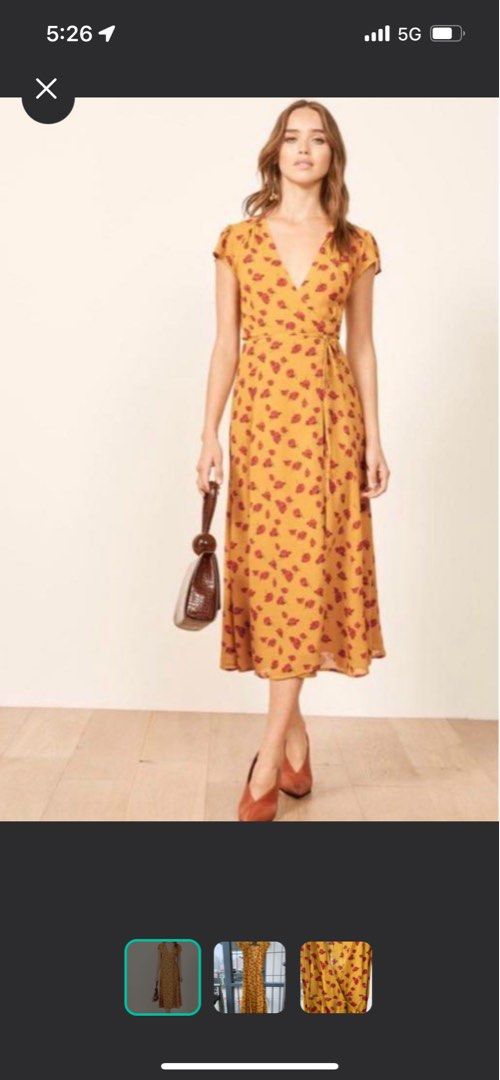 Reformation Carina Wrap dress Women s Fashion Dresses Sets Dresses on Carousell