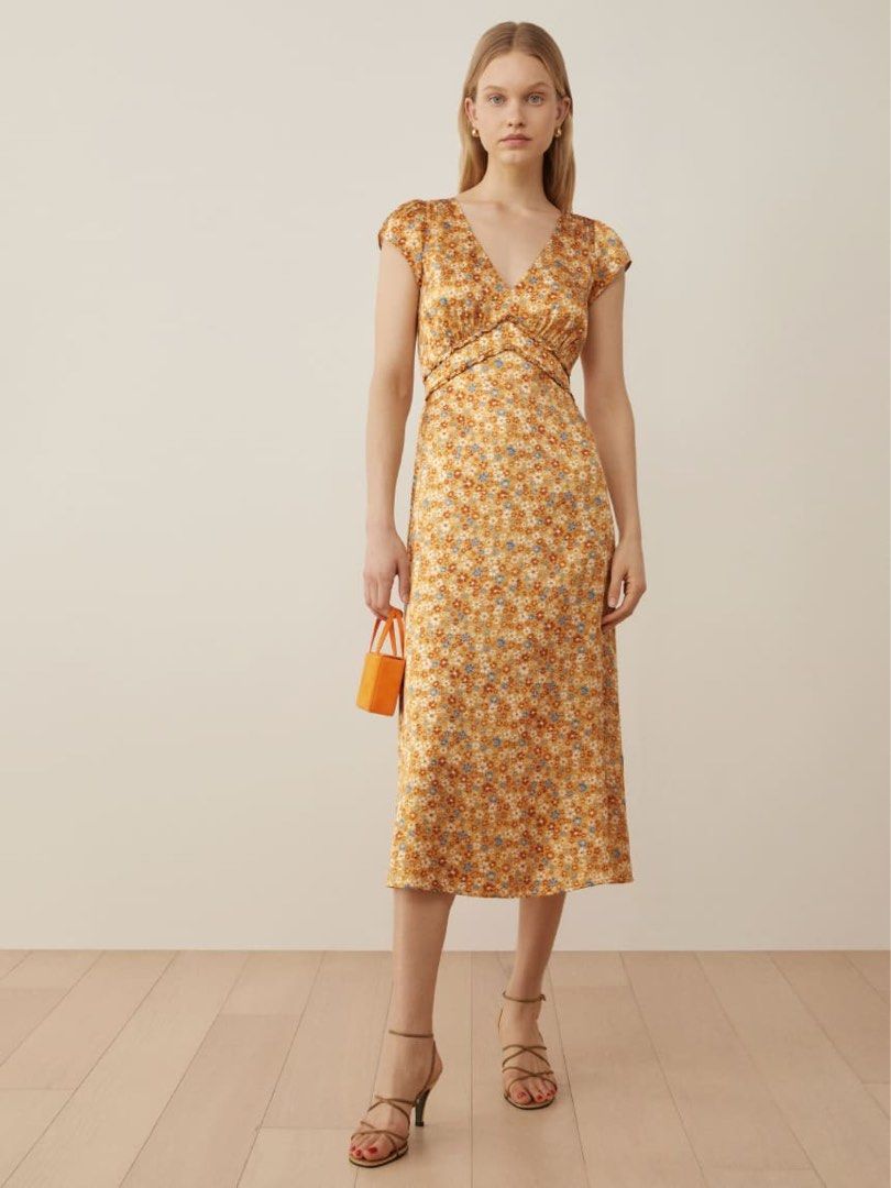 kaye silk dress reformation Kaye Silk Dress