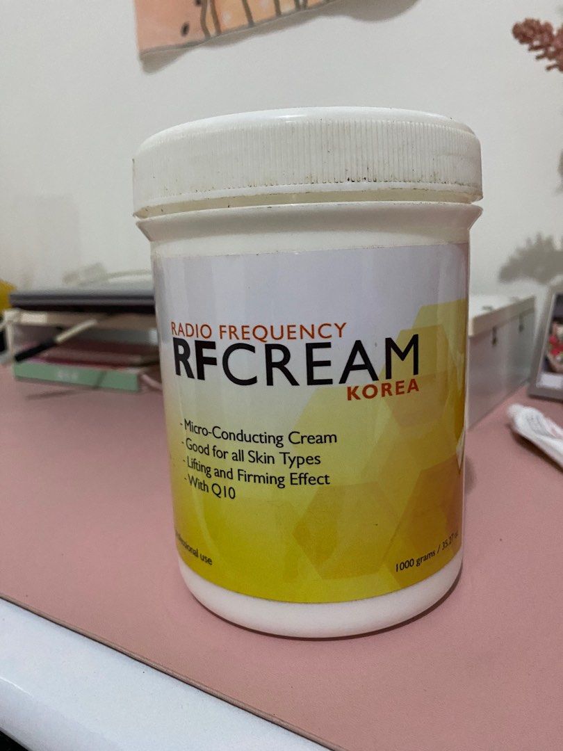 RF CREAM Korea 1kg (Category: Face Care) located in Reina Mercedes. Submitted by josannepag26132 (Listing ID 1319776982, Image 2). Description: About the product : - Micro-Conducting Cream - Good for all Skin Types - Lifting and Firming Effect - With Q10 Made in Korea Product Description : * What does it do? * RF Cream Korea from Supranex is to be used with your RF Machine System and ensures that you get the best skin care and anti-aging results.