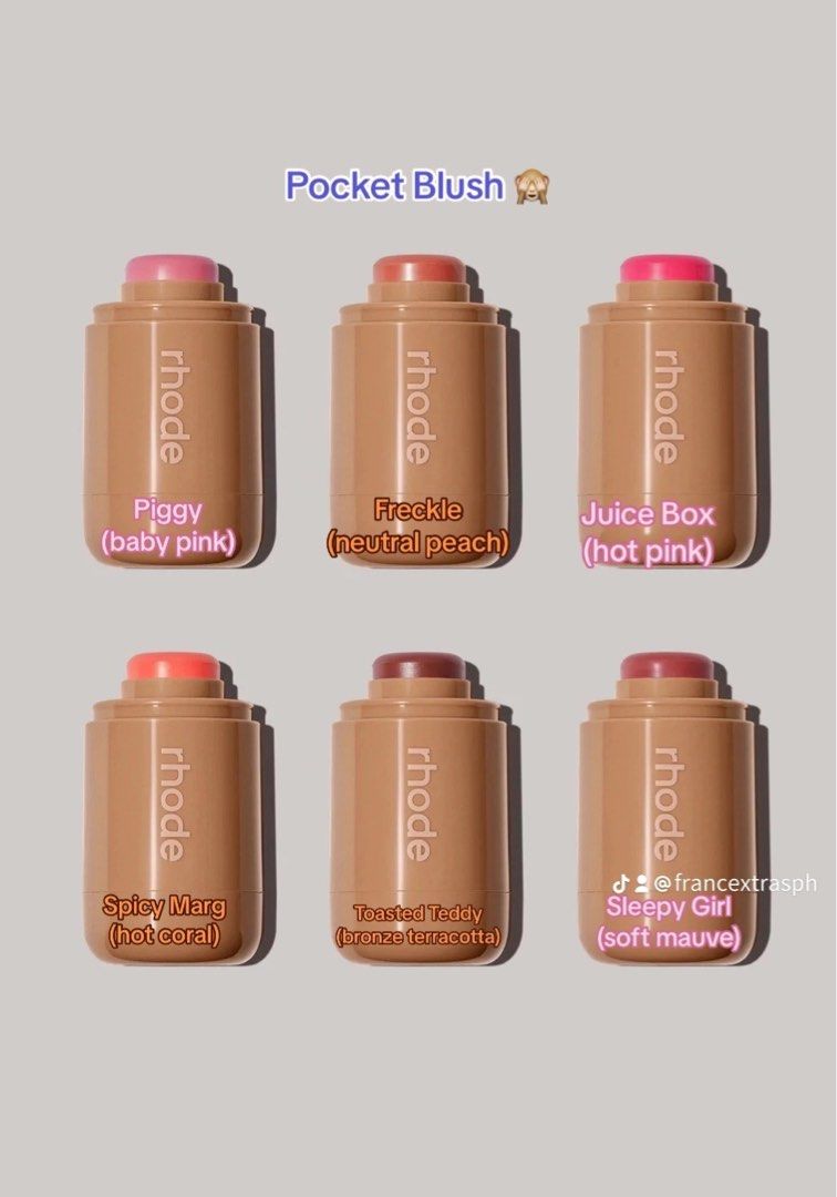 Rhode Skin Pocket Blush (Category: Makeup) located in Taguig. Submitted by francextrasph (Listing ID 1319805287, Image 1). Description: PRE ORDER dm us on lG to pre order ~.